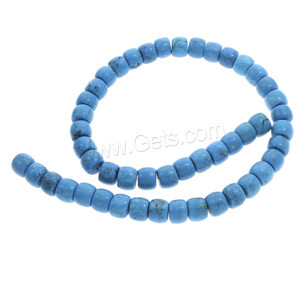 Natural Turquoise Beads, Drum, different size for choice, more colors for choice, Hole:Approx 1mm, Length:Approx 15.5 Inch, Sold By Strand