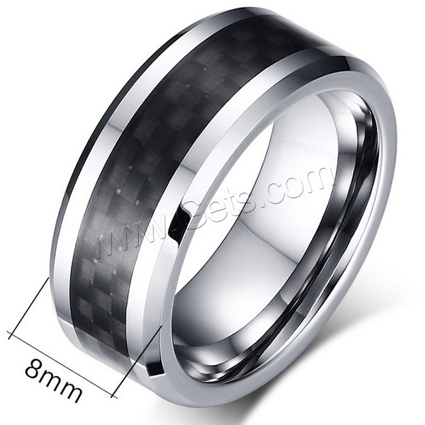 Men Tungsten Steel Ring in Bulk, plated, different size for choice & for man & decal, 8mm, Sold By PC