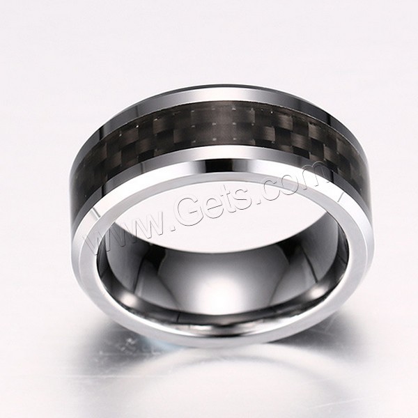 Men Tungsten Steel Ring in Bulk, plated, different size for choice & for man & decal, 8mm, Sold By PC