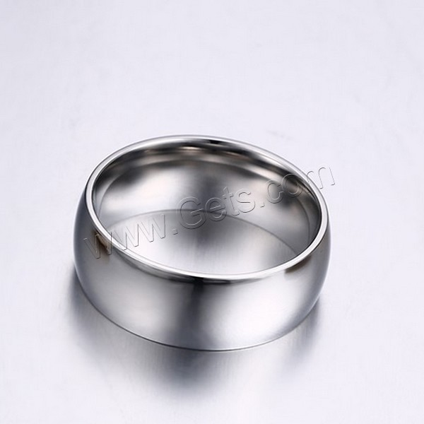 Men Stainless Steel Ring in Bulk, different size for choice, original color, 8mm, Sold By PC