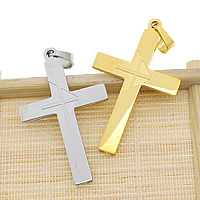 Stainless Steel Cross Pendants, plated Approx 