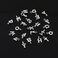 Sterling Silver Letter Pendants, 925 Sterling Silver, plated Approx 2mm 