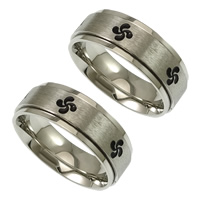 Enamel Stainless Steel Finger Ring, original color US Ring 