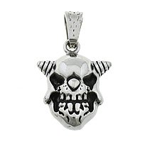 Stainless Steel Pendants, 316L Stainless Steel, Monster, blacken Approx 