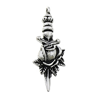 Stainless Steel Pendants, 316L Stainless Steel, Sword, blacken Approx 3.5mm 