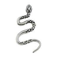 Stainless Steel Animal Pendants, 316L Stainless Steel, Snake, blacken Approx 