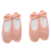 Fashion Resin Cabochons, Shoes, flat back, pink 