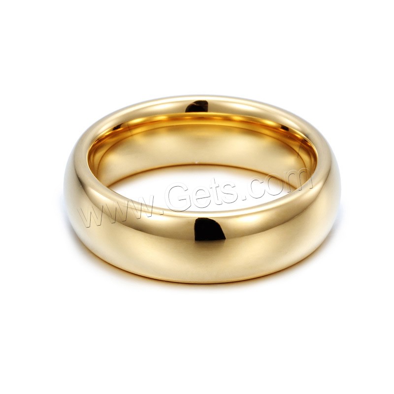 Bague en acier tungsten en vrac, Acier de tungstène, Plaqué d'or 18K, normes différentes pour le choix & pour homme, 8x22mm, Vendu par PC