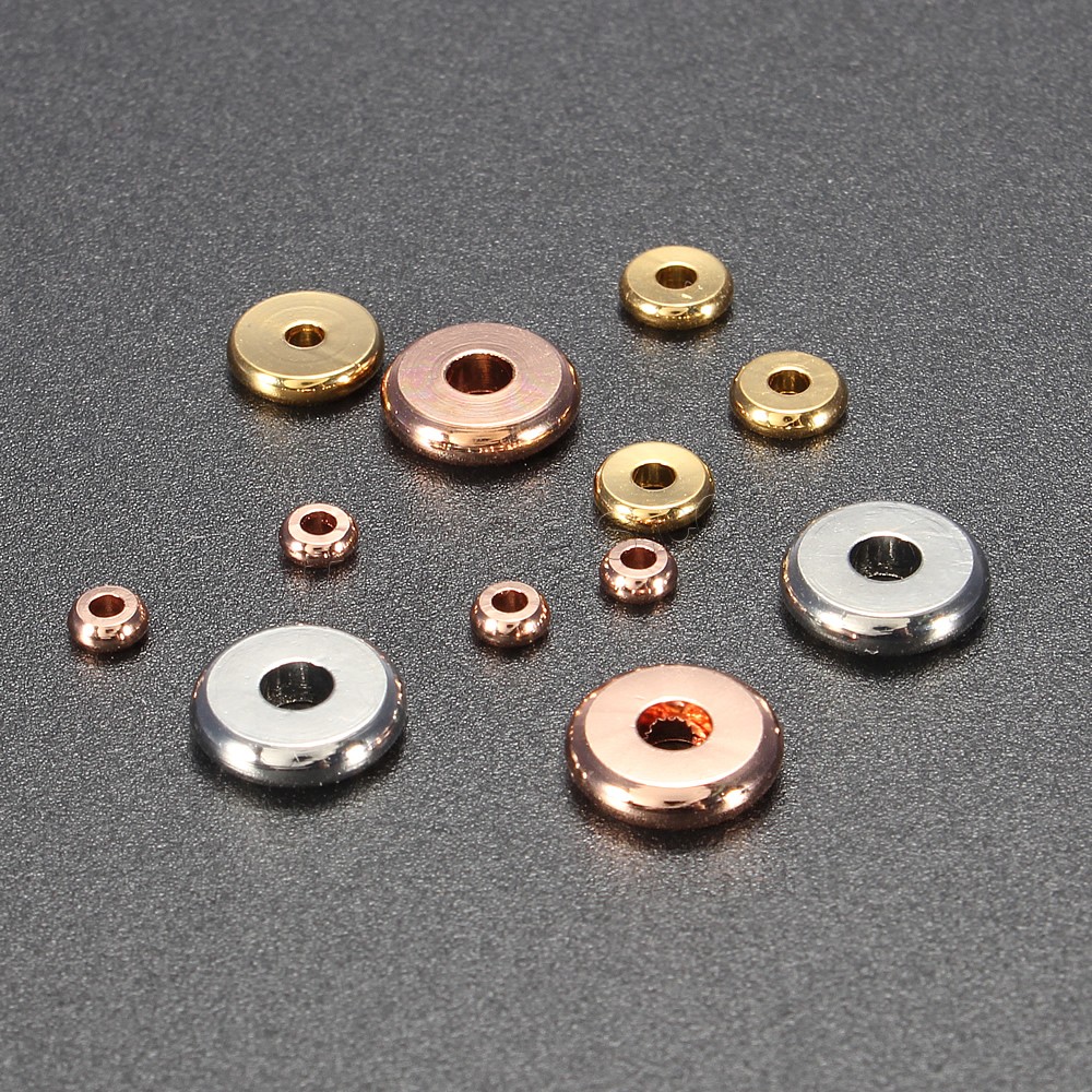 Brass Spacer Beads, Flat Round, plated, different size for choice, more colors for choice, Sold By Bag