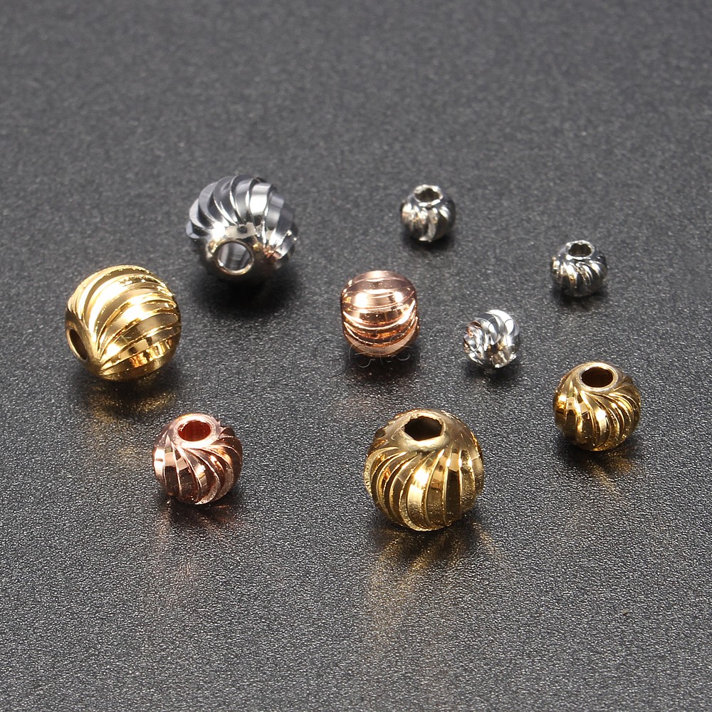 Brass Jewelry Beads, Drum, plated, different size for choice & corrugated, more colors for choice, Approx 500PCs/Bag, Sold By Bag