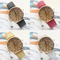 Reloj de Pulsera de mujeres, aleación de zinc, con Cuero de PU & Vidrio, movimiento chino, chapado en color dorado, ajustable, más colores para la opción, 38mm, 18mm, longitud:aproximado 9 Inch, Vendido por UD