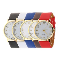 Unisex Wrist Watch, Zinc Alloy, with PU Leather & Glass, Chinese movement, plated, adjustable & waterproof 20mm Approx 9.4 Inch 