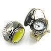 Anillos de Reloj, aleación de zinc, con Ojo de gato, Redondo aplanado, chapado, más colores para la opción, 26x17mm, tamaño:8, Vendido por UD