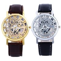 Women Wrist Watch, PU Leather, with Glass & Zinc Alloy, Chinese movement, plated, adjustable & for woman nickel, lead & cadmium free, 40mm, 20mm Approx 8 Inch 