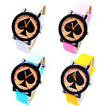 Women Wrist Watch, PU Leather, with Glass & Zinc Alloy, Unisex & with rhinestone 32mm, 18mm Approx 9.2 Inch 