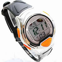 Dive Watch, Zinc Alloy, with Glass & Silicone & Plastic, platinum color plated, 40mm, 20mm Approx 9 Inch 