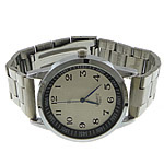 Men Wrist Watch, Stainless Steel, with Glass, original color 18mm Inch 