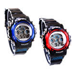 Dive Watch, Zinc Alloy, with Silicone, platinum color plated, LED cadmium free, 32mm, 18mm Approx 9 Inch 