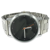 Men Wrist Watch, Zinc Alloy, with Glass, platinum color plated, for man 40mm, 18mm Approx 9 Inch 