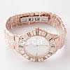 Women Wrist Watch, Zinc Alloy, with Glass, plated, with rhinestone Inch 