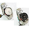 Men Wrist Watch, Zinc Alloy, with Glass, platinum color plated, with single calendar & for man & with rhinestone 38mm, 20mm Approx 9.4 Inch 