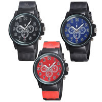 Men Wrist Watch, Zinc Alloy, with Glass & Silicone, Chinese movement, plated, adjustable & for man Approx 10 Inch 