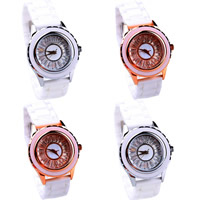 Women Wrist Watch, Zinc Alloy, with Porcelain & Glass, plated, with rhinestone cadmium free, 33mm, 17mm Approx 9 Inch 