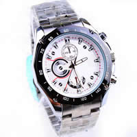 Men Wrist Watch, Zinc Alloy, with Glass, Round, plated, for man, 42mm, 22mm Approx 9.8 Inch 