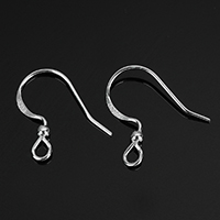 Sterling Silver Hook Earwire, 925 Sterling Silver, plated Approx 2.5mm 