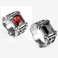 Anillo de dedo de acero inoxidable hombre, Partículas de acero, diverso tamaño para la opción & con circonia cúbica & ennegrezca, más colores para la opción, Vendido por UD