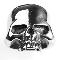 Anillo de dedo de acero inoxidable hombre, Partículas de acero, Calavera, diverso tamaño para la opción & ennegrezca, Vendido por UD