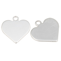 Stainless Steel Heart Pendants, original color Approx 2mm 