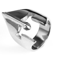 Men Stainless Steel Ring in Bulk, Titanium Steel, Helmet & blacken 