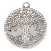 Stainless Steel Pendants, Tree, original color Approx 1.5mm 