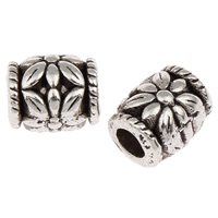 Zinc Alloy Jewelry Beads, Drum, plated lead & cadmium free Approx 3mm, Approx 