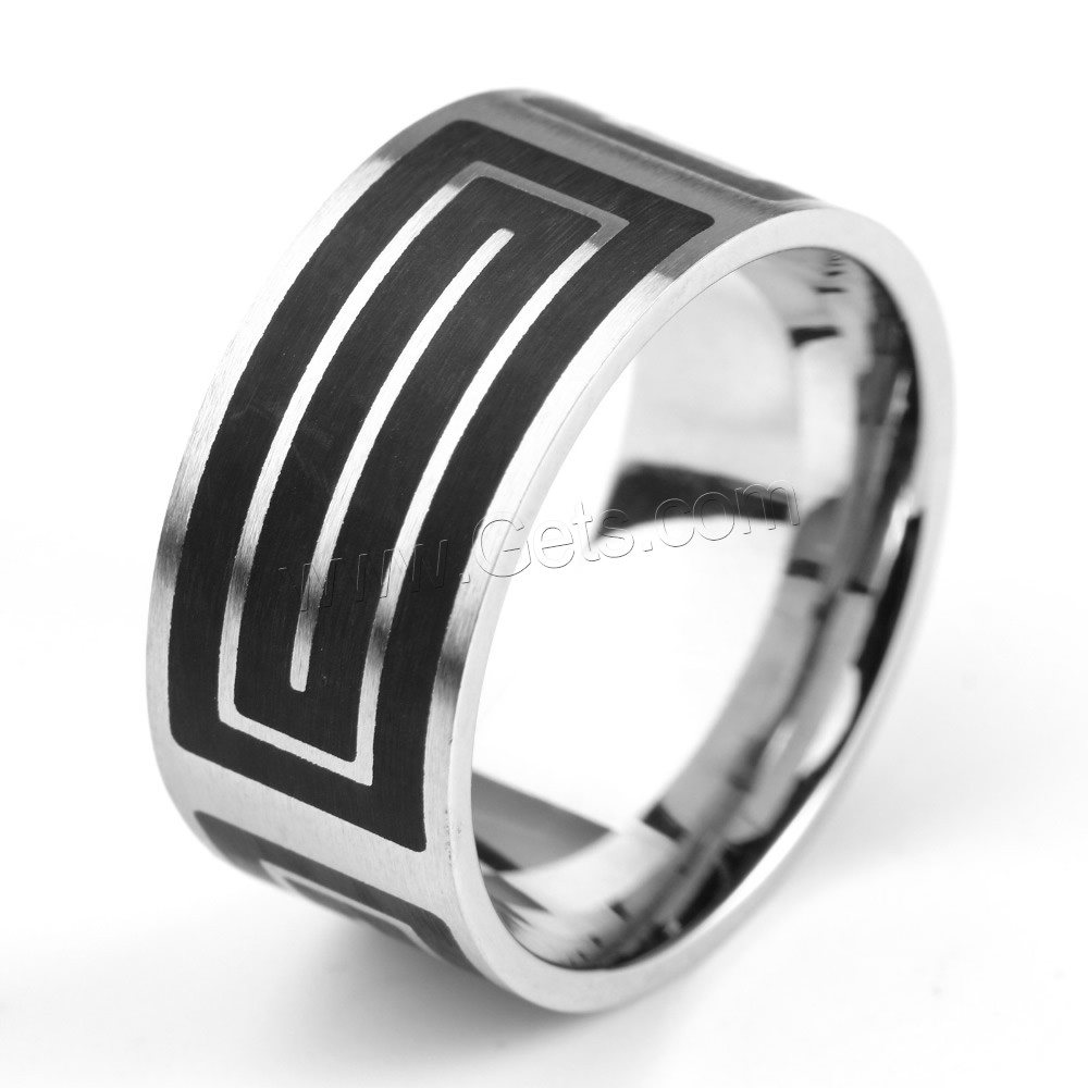 Men Stainless Steel Ring in Bulk, Titanium Steel, plated, different size for choice & two tone, Sold By PC