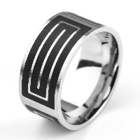 Men Stainless Steel Ring in Bulk, Titanium Steel, plated & two tone 