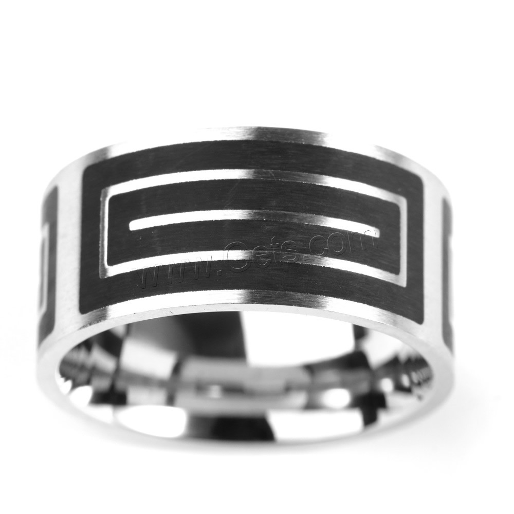 Men Stainless Steel Ring in Bulk, Titanium Steel, plated, different size for choice & two tone, Sold By PC