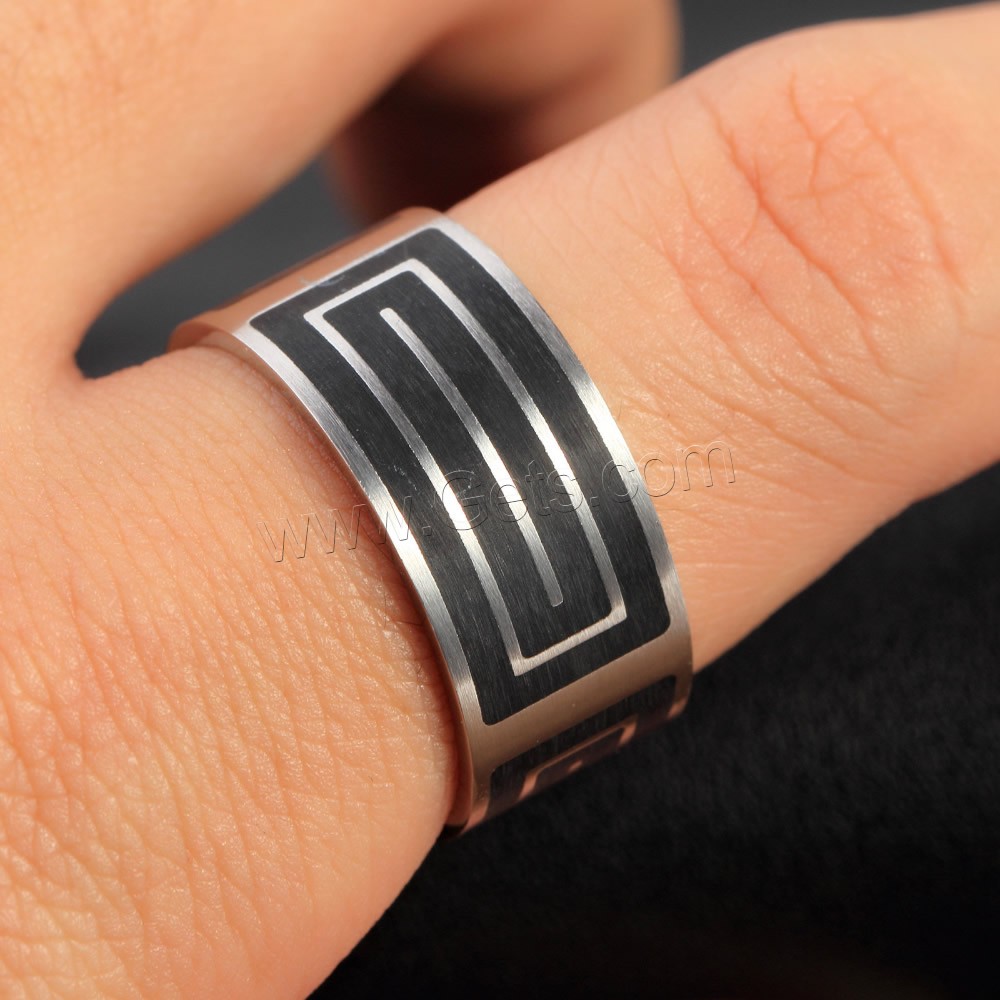 Men Stainless Steel Ring in Bulk, Titanium Steel, plated, different size for choice & two tone, Sold By PC