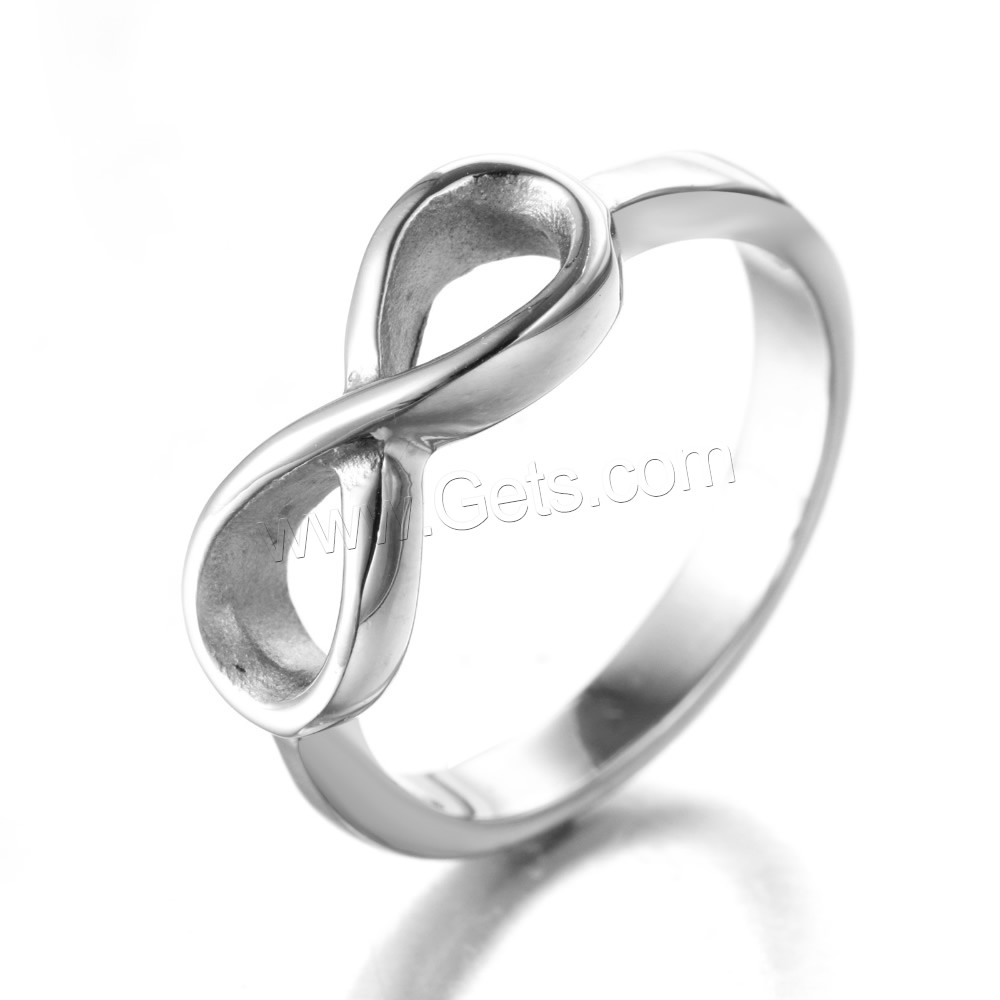 Anillo de dedo de acero Titanium de, Partículas de acero, Infinito, diverso tamaño para la opción, color original, Vendido por UD