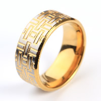 Men Stainless Steel Ring in Bulk, Titanium Steel, plated & two tone 