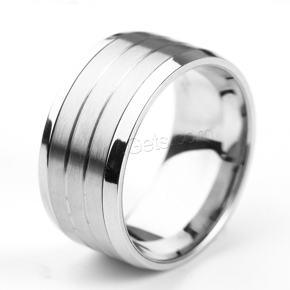 Men Stainless Steel Ring in Bulk, Titanium Steel, different size for choice, original color, Sold By PC