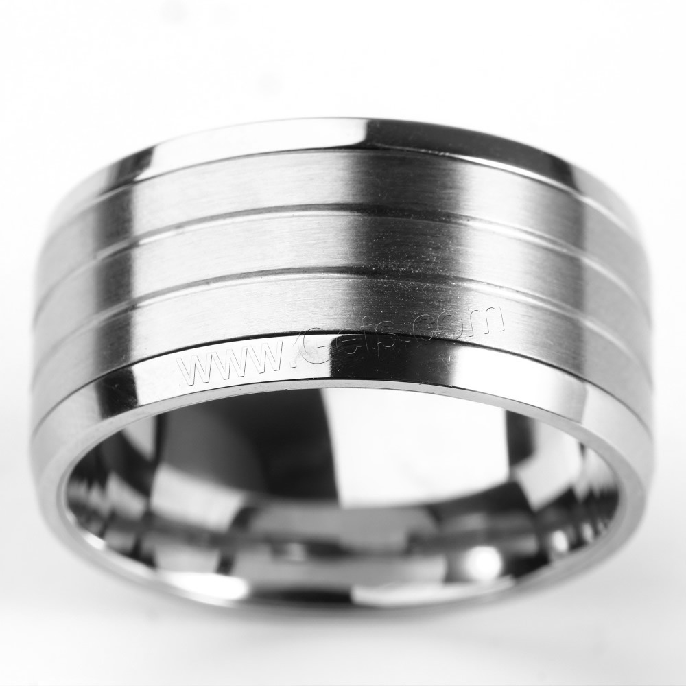 Men Stainless Steel Ring in Bulk, Titanium Steel, different size for choice, original color, Sold By PC