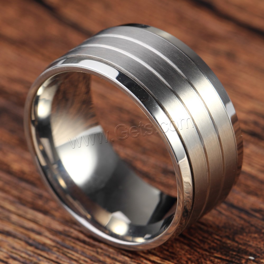 Men Stainless Steel Ring in Bulk, Titanium Steel, different size for choice, original color, Sold By PC