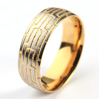 Men Stainless Steel Ring in Bulk, Titanium Steel, plated & two tone 