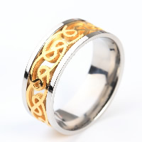 Men Stainless Steel Ring in Bulk, Titanium Steel, plated & two tone 