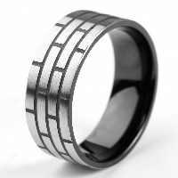 Men Stainless Steel Ring in Bulk, Titanium Steel, plated & two tone 