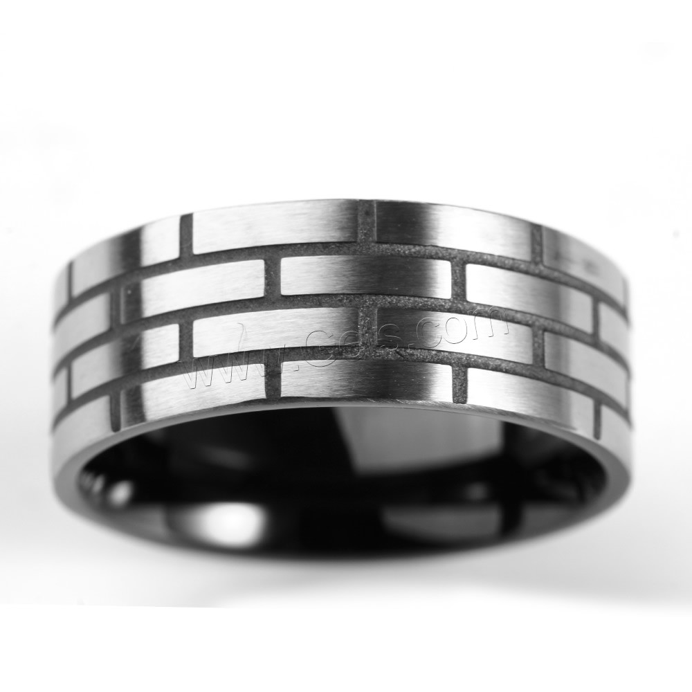 Men Stainless Steel Ring in Bulk, Titanium Steel, plated, different size for choice & two tone, Sold By PC