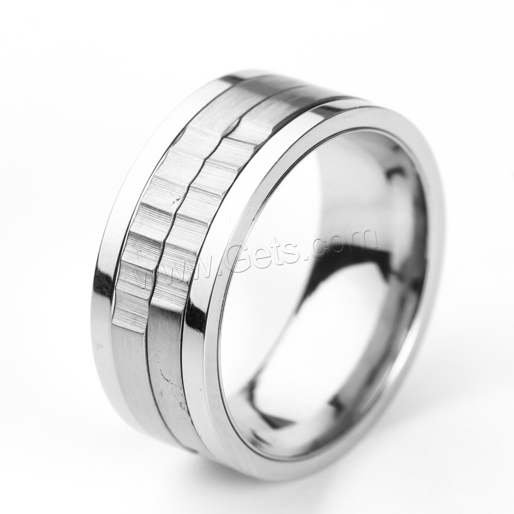 Men Stainless Steel Ring in Bulk, Titanium Steel, different size for choice, original color, Sold By PC