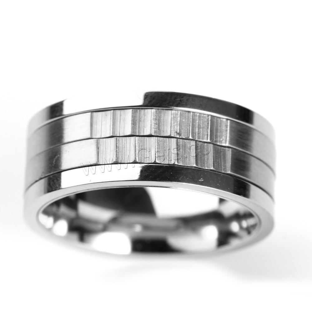 Men Stainless Steel Ring in Bulk, Titanium Steel, different size for choice, original color, Sold By PC